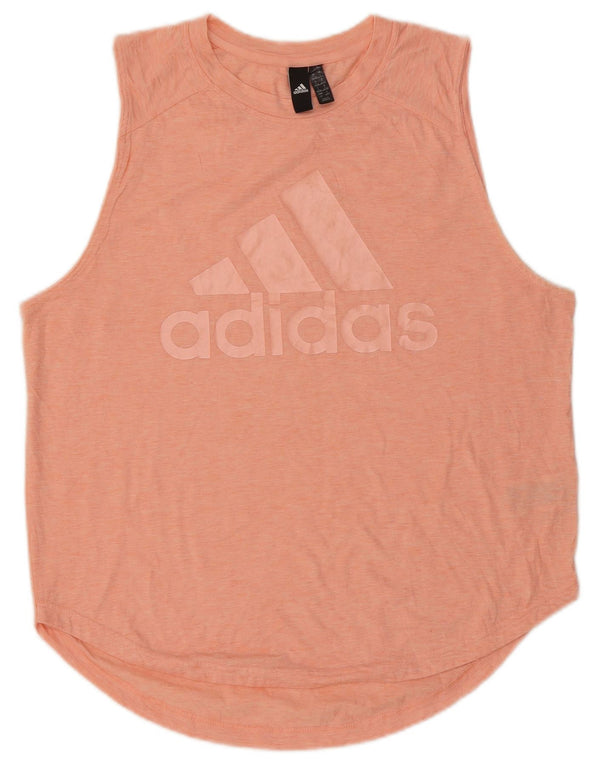Γυναικείο γραφικό γιλέκο Adidas Top UK 16/18 Μεγάλο πορτοκαλί βαμβάκι
