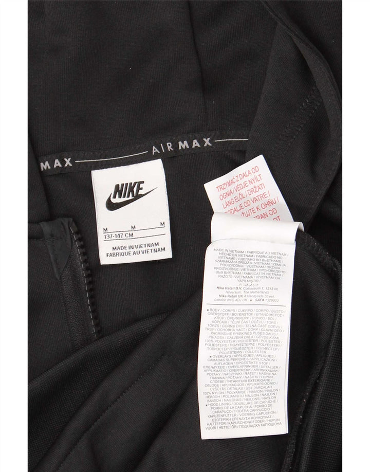 Πουλόβερ Nike Boys με φερμουάρ με κουκούλα 10-11 ετών, μεσαίο μαύρο πολυεστέρα