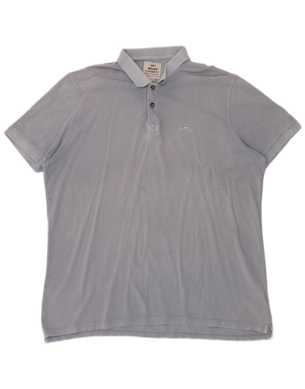 Weird Fish Ανδρικό Πόλο Μπλουζάκι 2XL Μπλε βαμβακερό