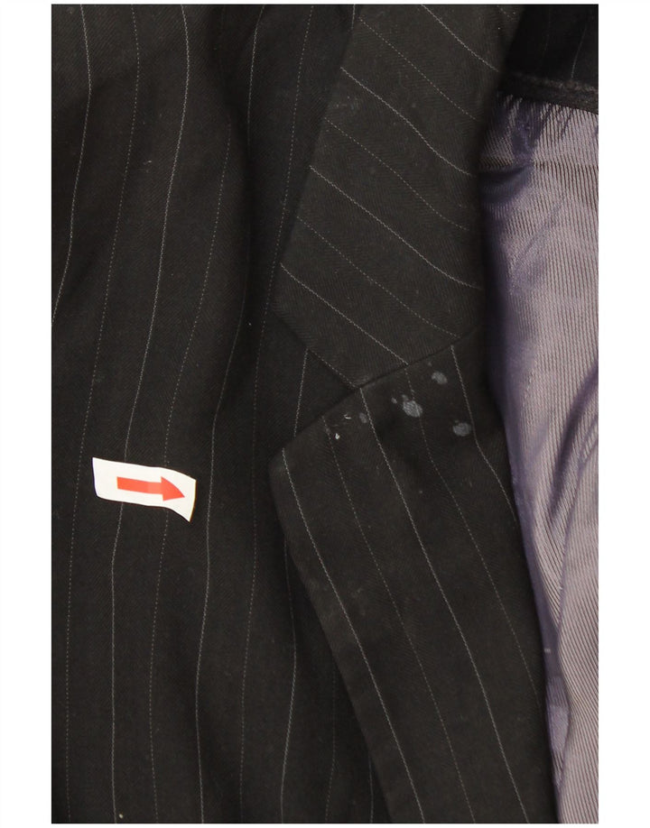 Marks & Spencer Γυναικείο σακάκι 1 κουμπιού UK 20 2XL Grey Pinstripe