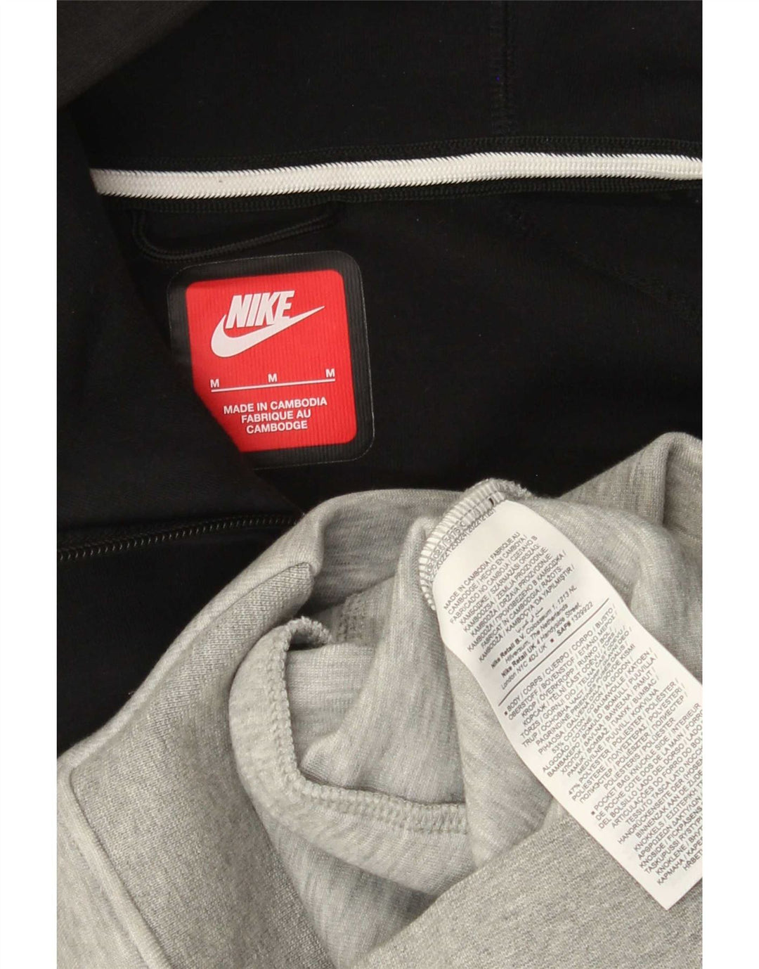 Ανδρικό πουλόβερ Nike με φερμουάρ με κουκούλα σε μεσαίο γκρι βαμβακερό χρώμα