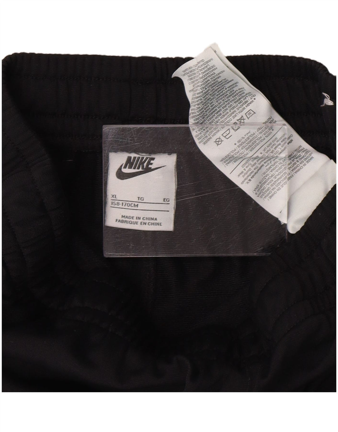 NIKE Boys Tracksuit Trousers Joggers 13-14 Years XL Black Polyester