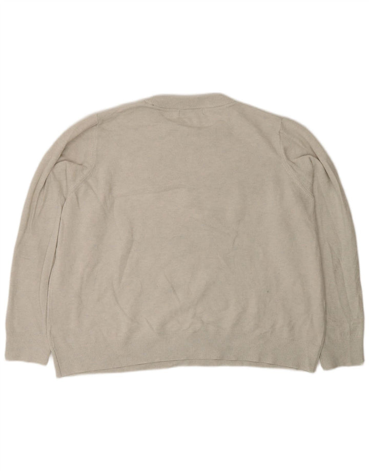Marks & Spencer Ανδρικό πουλόβερ με λαιμόκοψη XL Grey Polyester