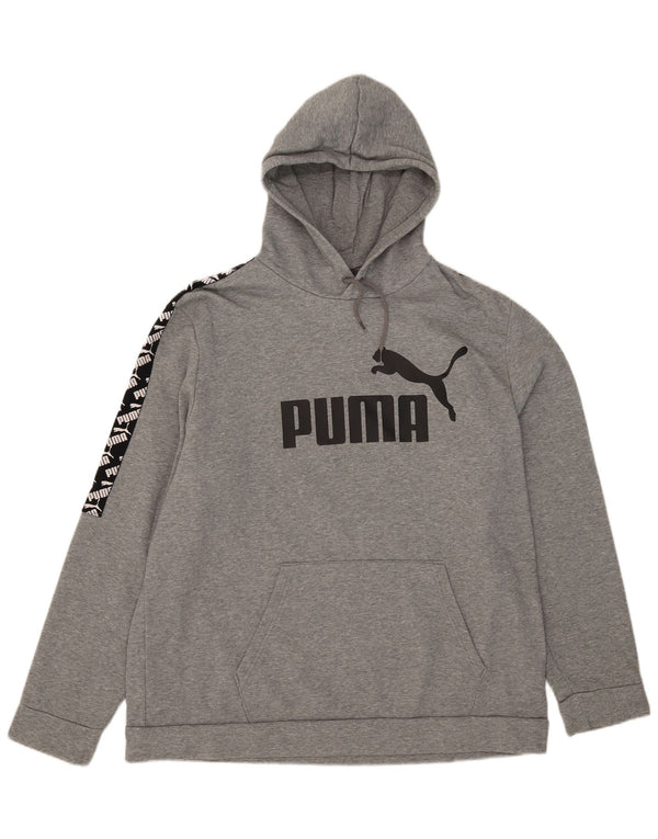 Ανδρικό γραφικό φούτερ με κουκούλα Puma 2XL, γκρι, βαμβακερό