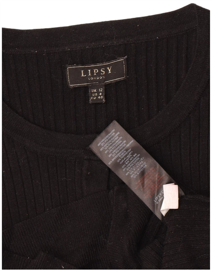 Lipsy Γυναικείο πουλόβερ UK 12 Medium Black Viscose