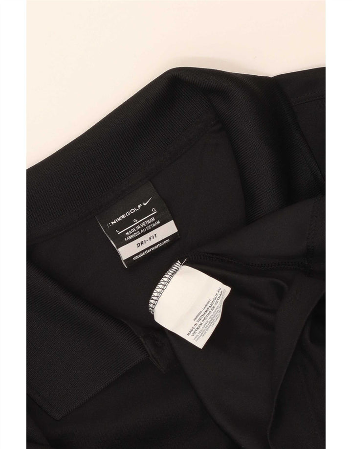 Ανδρικό μπλουζάκι Nike Dri Fit Polo μεγάλο μαύρο πολυεστέρα