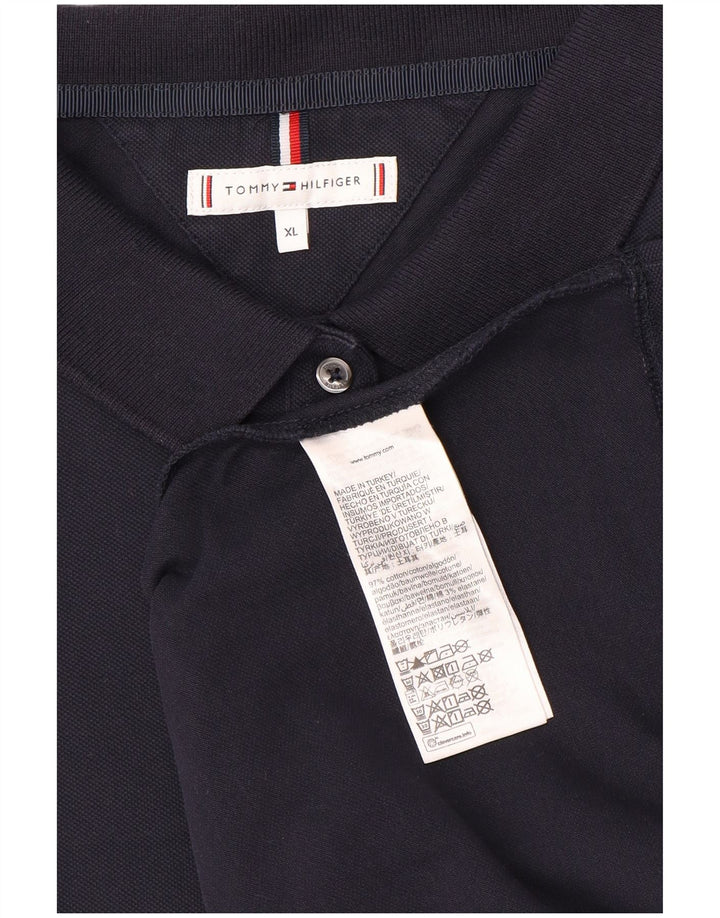 Γυναικείο φόρεμα πόλο TOMMY HILFIGER UK 18 XL Navy Blue Cotton