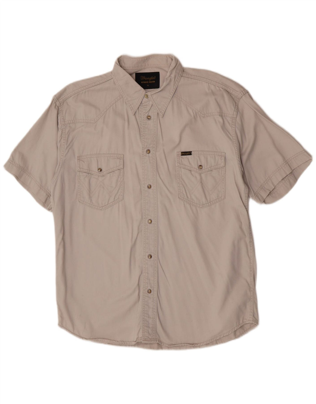 Ανδρικό κοντομάνικο πουκάμισο Wrangler Western XL Beige
