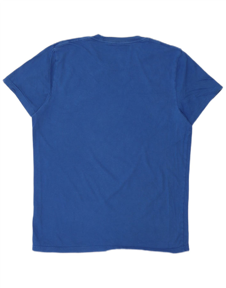 Ανδρικό T-Shirt HOLLISTER Top από μεσαίο μπλε βαμβακερό