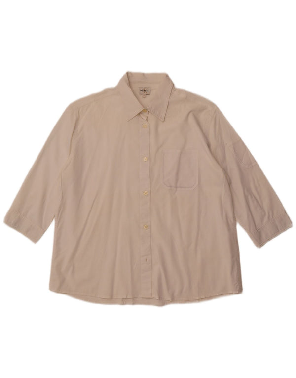 CALVIN KLEIN JEANS Γυναικείο πουκάμισο 3/4 μανίκι UK 16 μεγάλο σε ανοιχτό λευκό