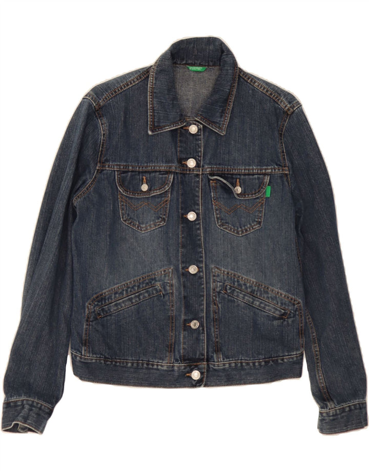 BENETTON Womens Denim Jacket UK 14 Medium Blue Vintage Benetton and Second-Hand Benetton from Messina Hembry 