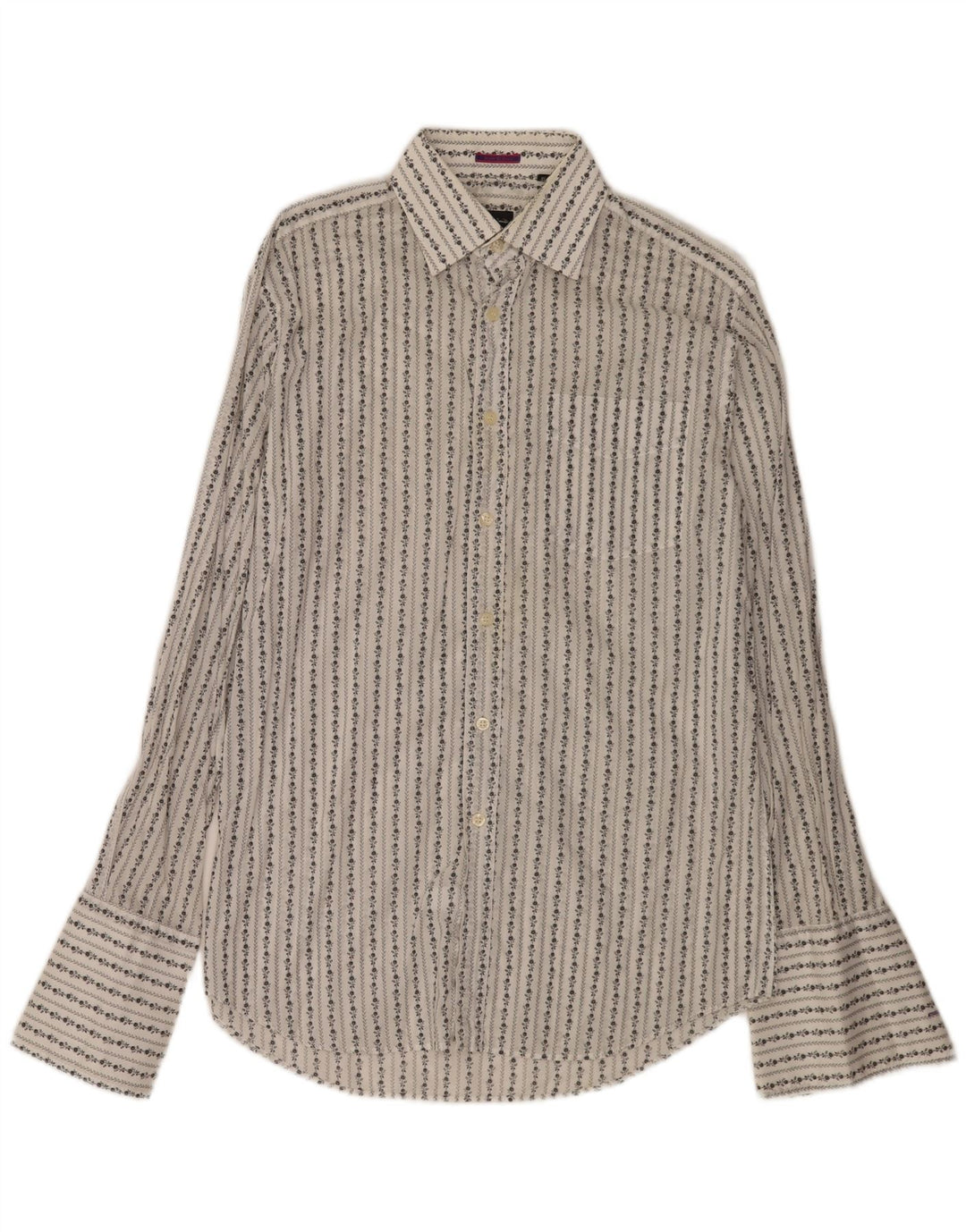 Paul Smith Ανδρικό επίσημο πουκάμισο Μέγεθος 38 15 Λευκό μεσαίο φλοράλ βαμβακερό