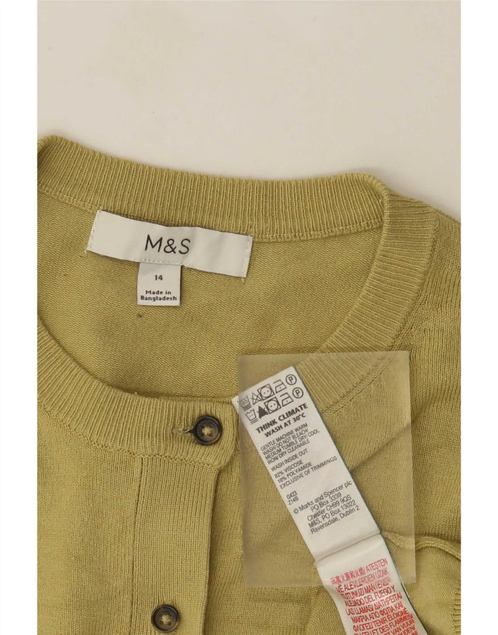 Marks & Spencer Γυναικεία Ζακέτα πουλόβερ UK 14 Μεσαία Πράσινη Βισκόζη