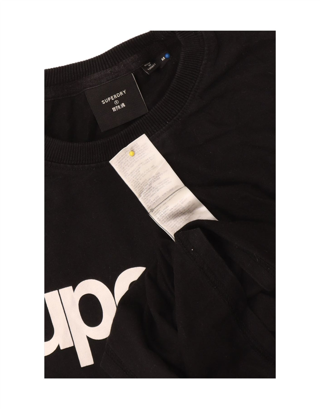 Ανδρικό γραφικό T-Shirt Superdry Top Μεσαίο μαύρο βαμβακερό