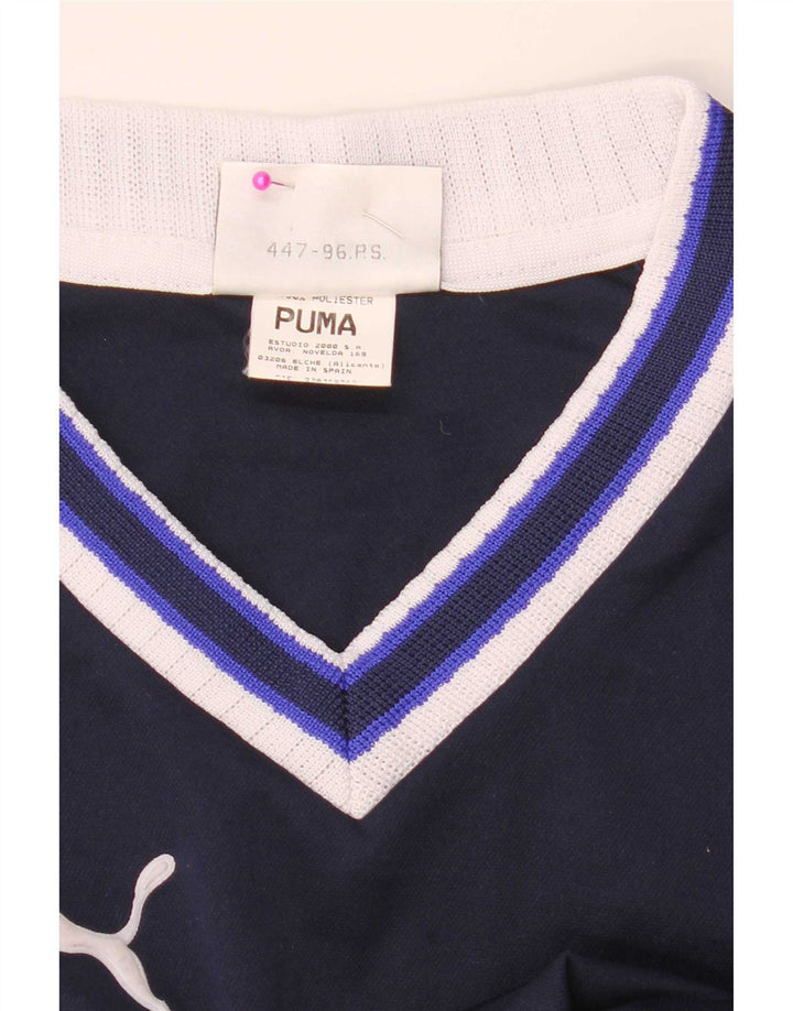Ανδρικό γραφικό μπλουζάκι Puma Top Small Navy Blue Colorblock Πολυεστέρας
