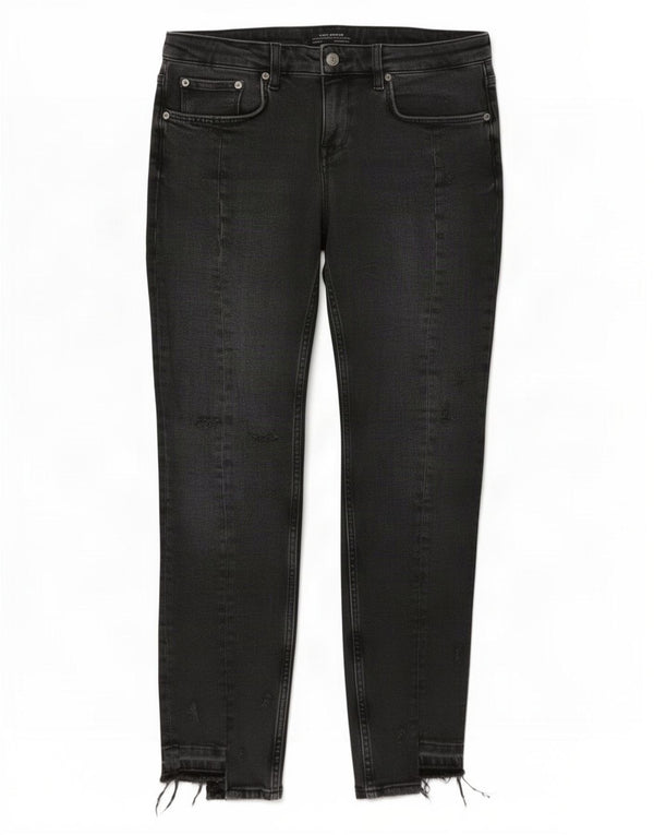 Zara Womens Distressed Slim Jeans EU 38 Small W28 L27 Grey