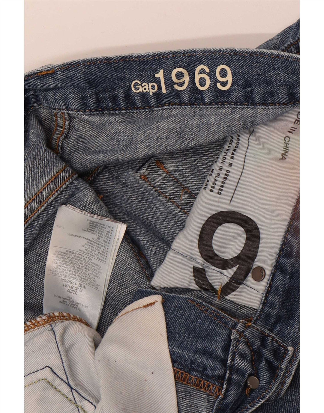 Ανδρικό τζιν Gap Slim W32 L32 Μπλε βαμβακερό