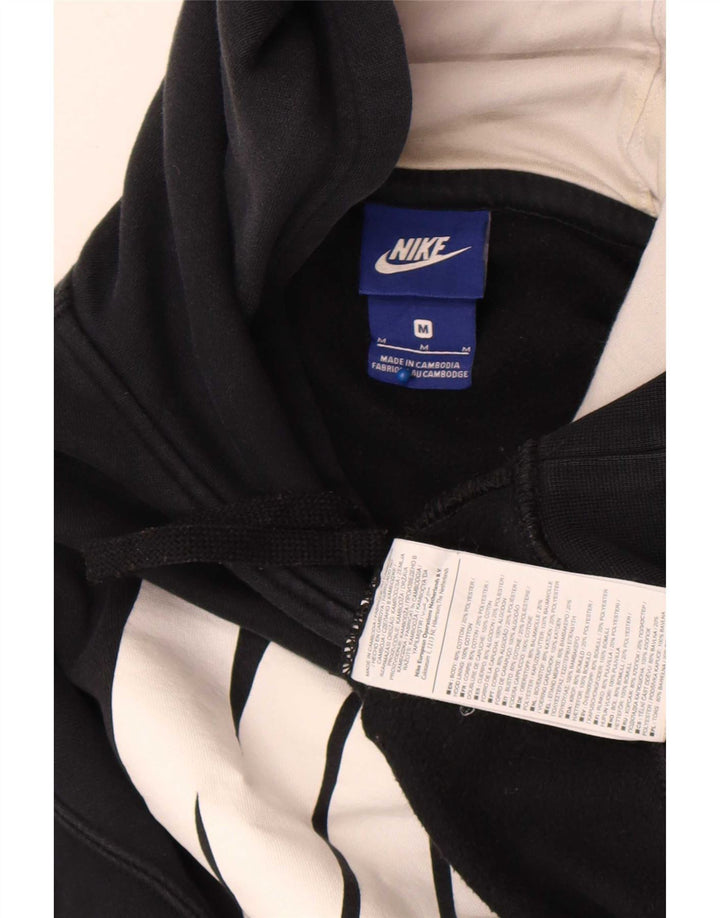 Ανδρικό γραφικό κουκούλα Nike, μεσαίο μαύρο βαμβακερό
