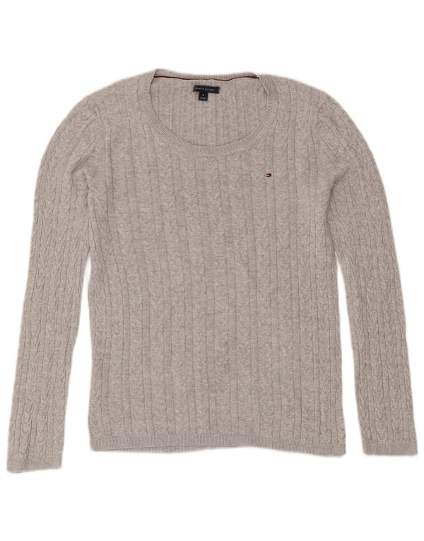Tommy Hilfiger γυναικείο πουλόβερ με λαιμόκαυστο UK 12 Medium Grey Flecked