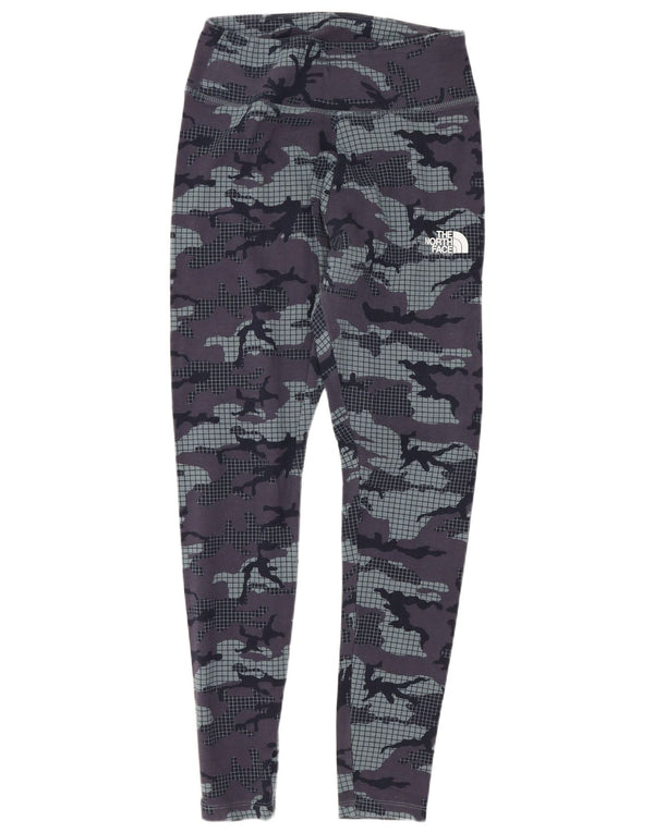 Το γυναικείο κολάν North Face UK 12 Medium Navy Blue από βαμβακερό καμουφλάζ