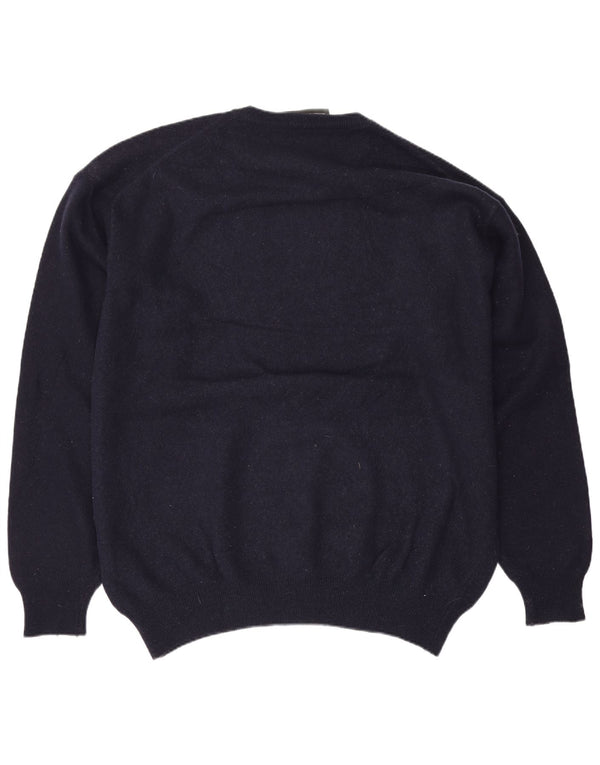 Ανδρικό πουλόβερ Zara με λαιμόκοψη XL Navy Blue Wool