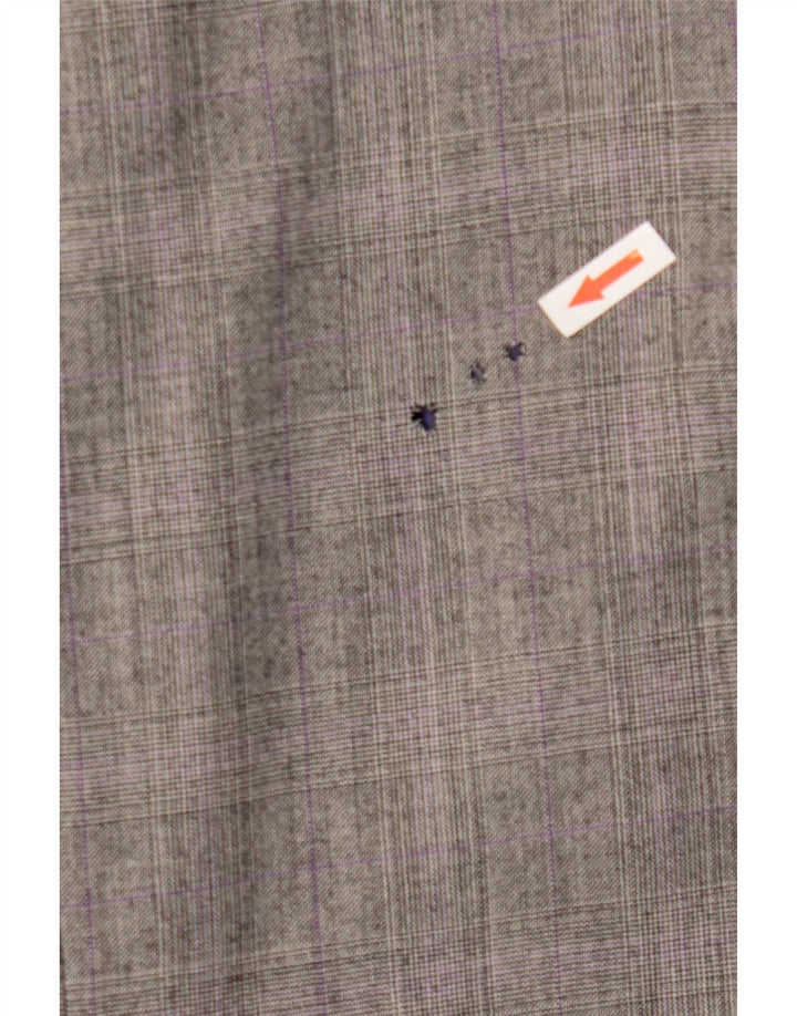 Marks & Spencer Ανδρικό μπουφάν σακάκι με 2 κουμπιά UK 44 XL Grey Check Wool