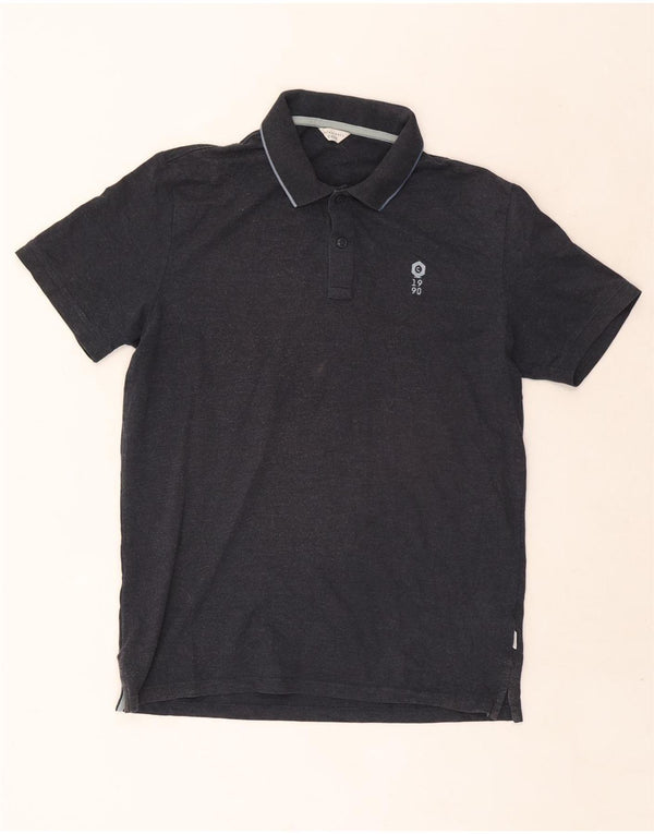 Jack & Jones Mens Polo Shirt Large Navy Blue Cotton