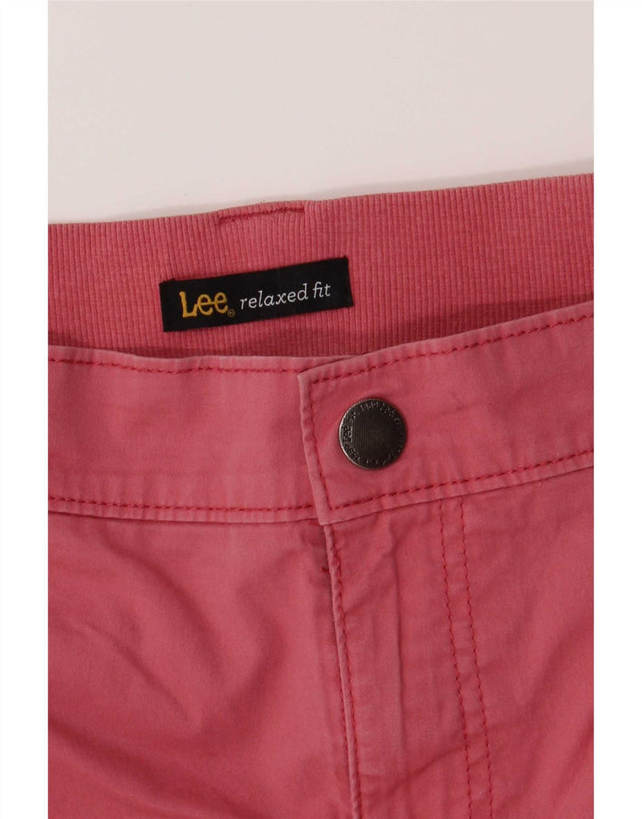 Lee Womens Relaxed Fit Cargo Bermuda Short W36 XL Pink