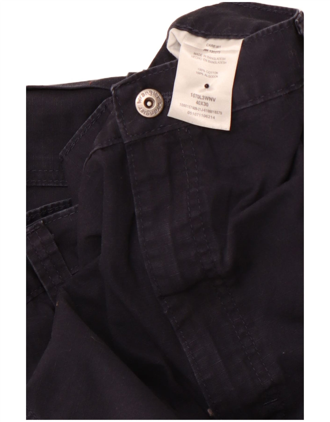 Ανδρικό ίσιο παντελόνι Cargo WRANGLER W40 L30 Navy Blue Cotton