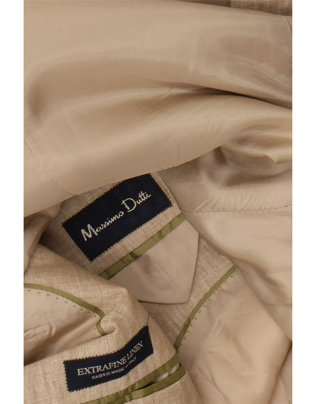 MASSIMO DUTTI Ανδρικό σακάκι σακάκι με 3 κουμπιά UK 38 μεσαίο μπεζ λινό