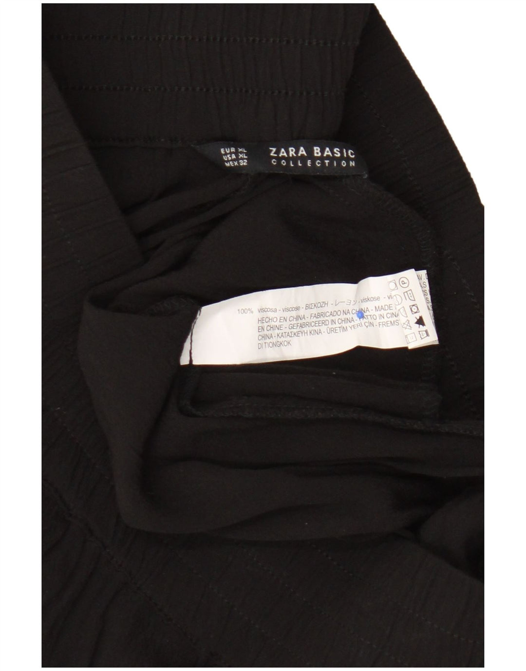 Zara Γυναικείο Σορτς XL W32 Μαύρο Βισκόζη