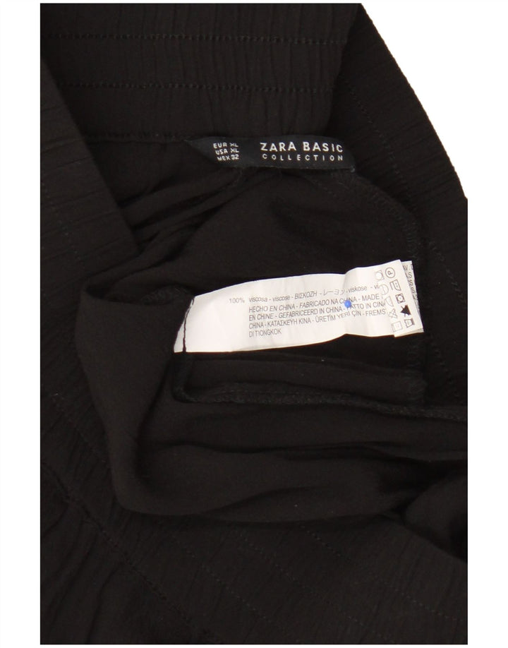 Zara Γυναικείο Σορτς XL W32 Μαύρο Βισκόζη