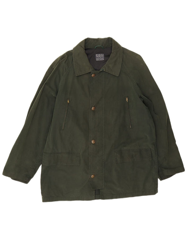 Marina Yachting Mens Utility Jacket IT 50 Large Green Cotton