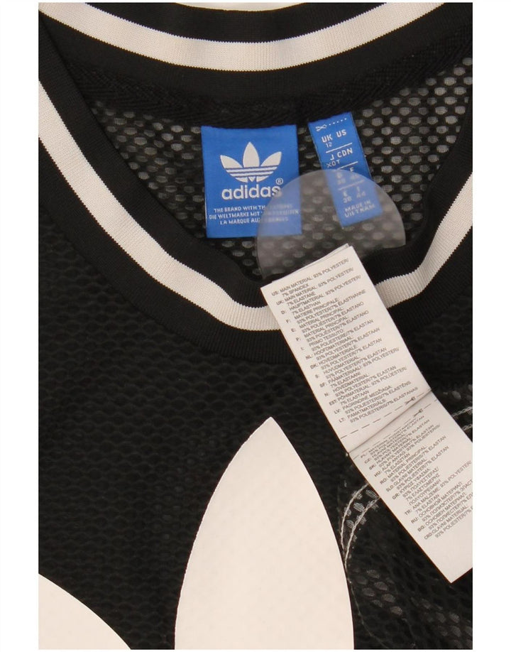 Γυναικείο γραφικό γιλέκο Adidas Top UK 12 Μεσαίου Μαύρου Πολυεστέρα