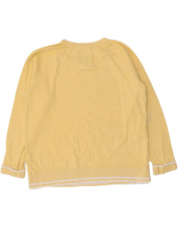 Crew Clothing Γυναικεία φούτερ Jumper UK 12 Μέτριο κίτρινο βαμβακερό ριγέ