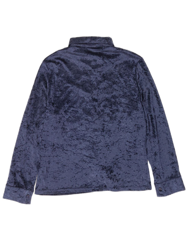 Central Park Γυναικείο Βελούδινο Πουκάμισο Μπλούζα IT 46 Large Navy Blue Polyester