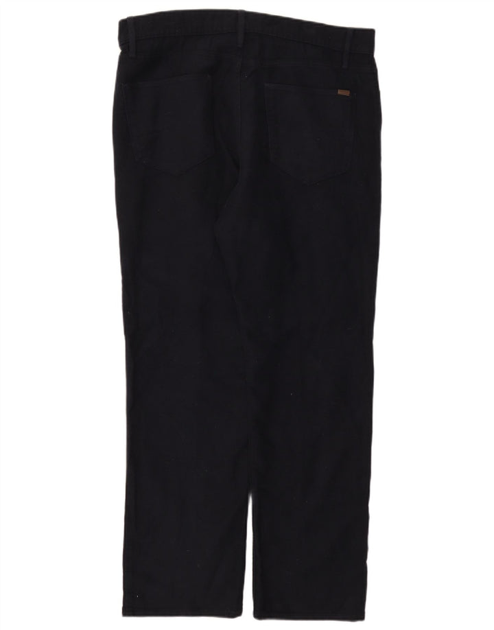 Ανδρικό κανονικό ίσιο casual παντελόνι Marks & Spencer W34 L29 Navy Blue