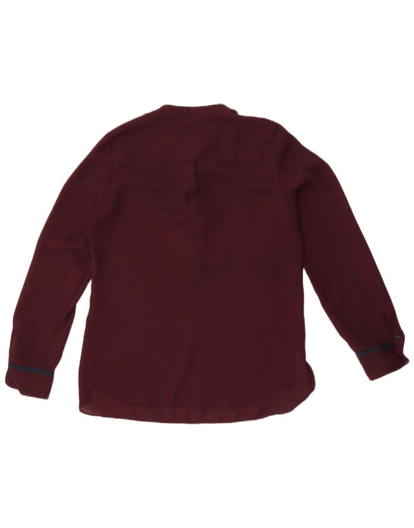 Tommy Hilfiger Γυναικεία μακρυμάνικη μπλούζα Τοπ US 4 Small μπορντό πολυεστέρας