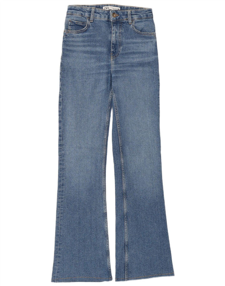 Zara Γυναικείο Jeans Flared EU 34 2XS W24 L31 Blue