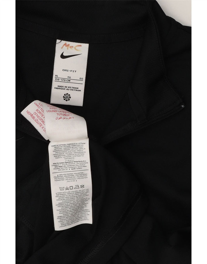 Μπουφάν Nike Boys Dri Fit αθλητική φόρμα 13-14 ετών XL μαύρο πολυεστέρα