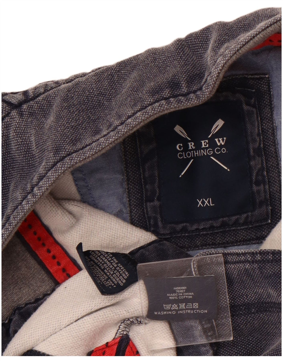 Ανδρικό φούτερ με φερμουάρ Crew Clothing Jumper 2XL Navy Blue Cotton