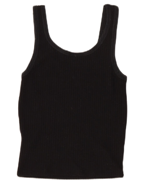 Topshop Womens Cami Top UK 8 Small Black Polyester