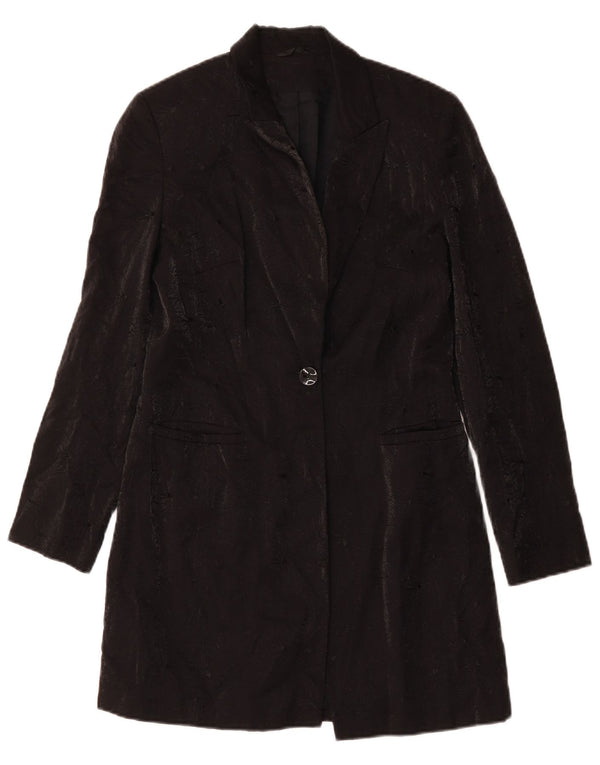 Γυναικείο παλτό RICHARDS UK 10 Small Black Floral Viscose