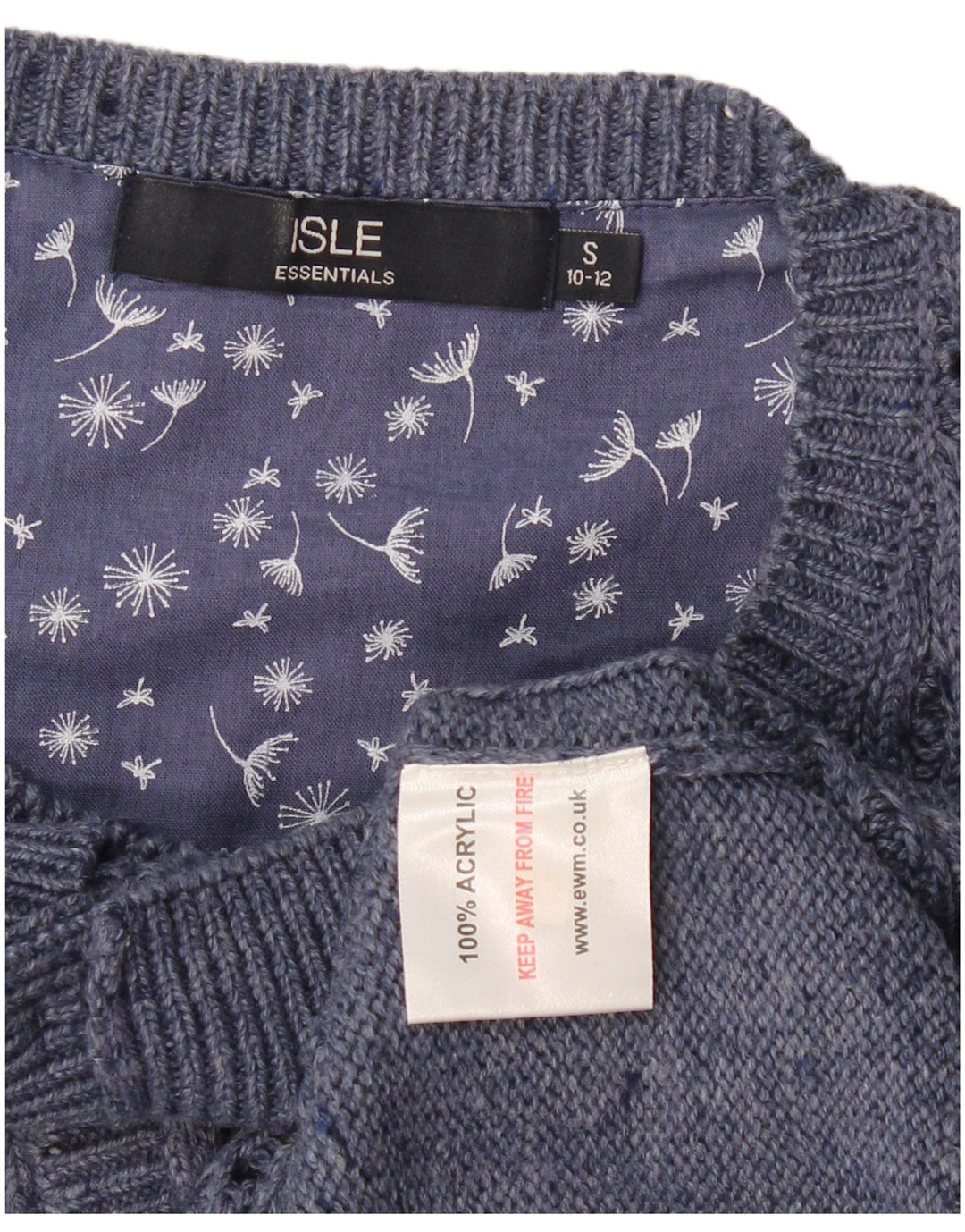 Vintage γυναικείο oversized ζακέτα UK 10/12 Μικρό ακρυλικό Navy Blue