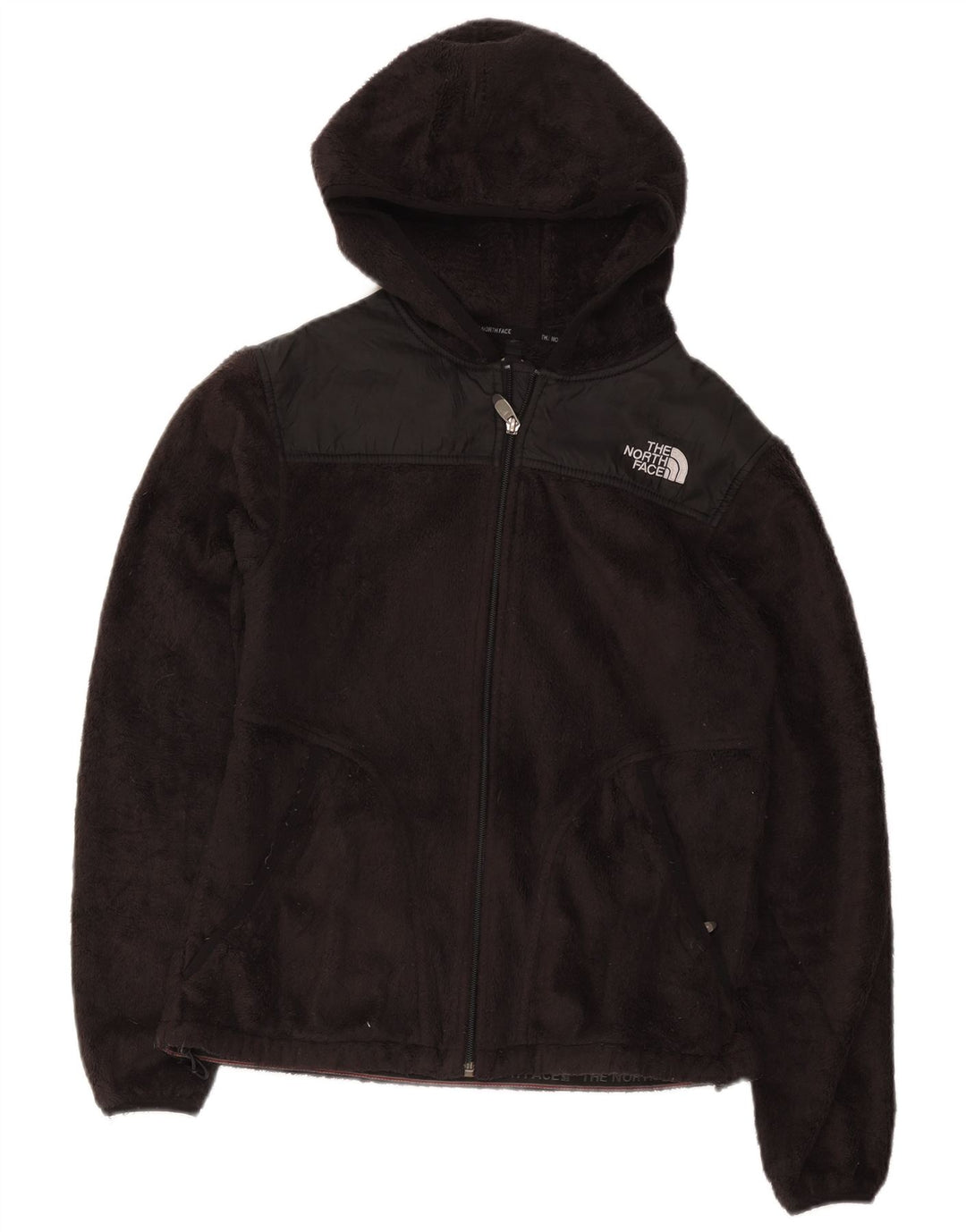 The North Face γυναικείο φλις μπουφάν με κουκούλα UK 12 μεσαίο μαύρο πολυεστέρα
