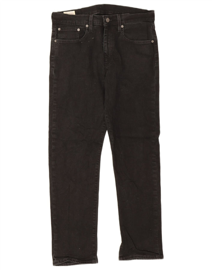 Γυναικείο τζιν ίσιο Levi's W32 L30 μαύρο βαμβακερό