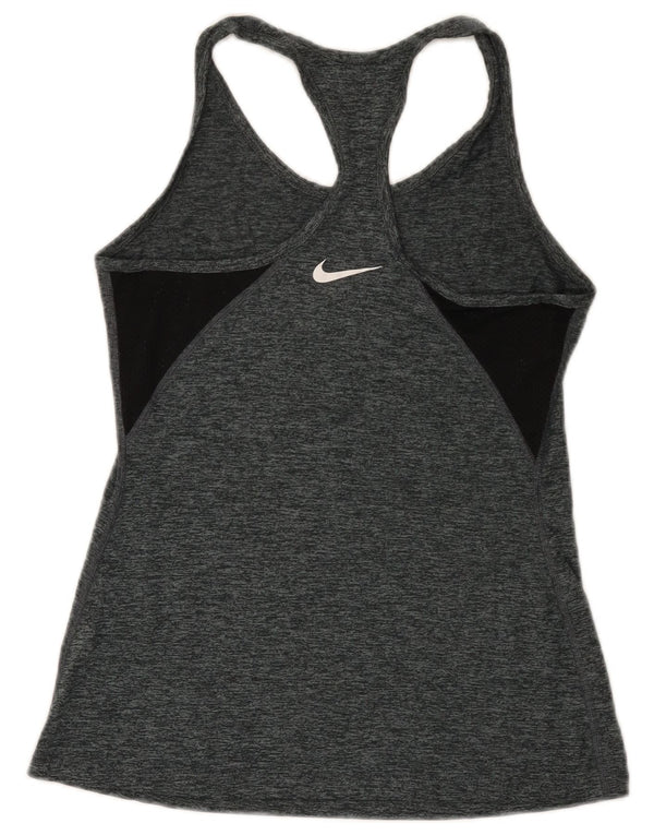 Γυναικείο γιλέκο Nike Dri Fit Top UK 8 Μικρός πολυεστέρας με γκρι φλύκταινες