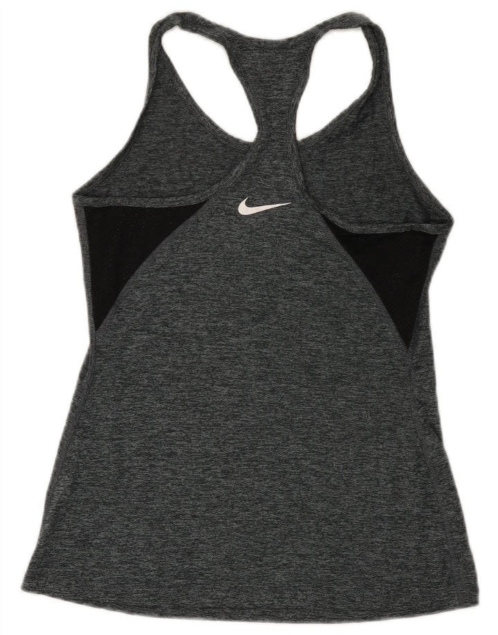 Γυναικείο γιλέκο Nike Dri Fit Top UK 8 Μικρός πολυεστέρας με γκρι φλύκταινες