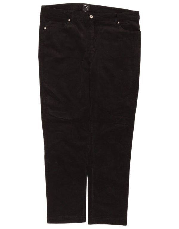 John Lewis Γυναικείο λεπτό κοτλέ παντελόνι UK 18 2XL W38 L30 μαύρο βαμβακερό