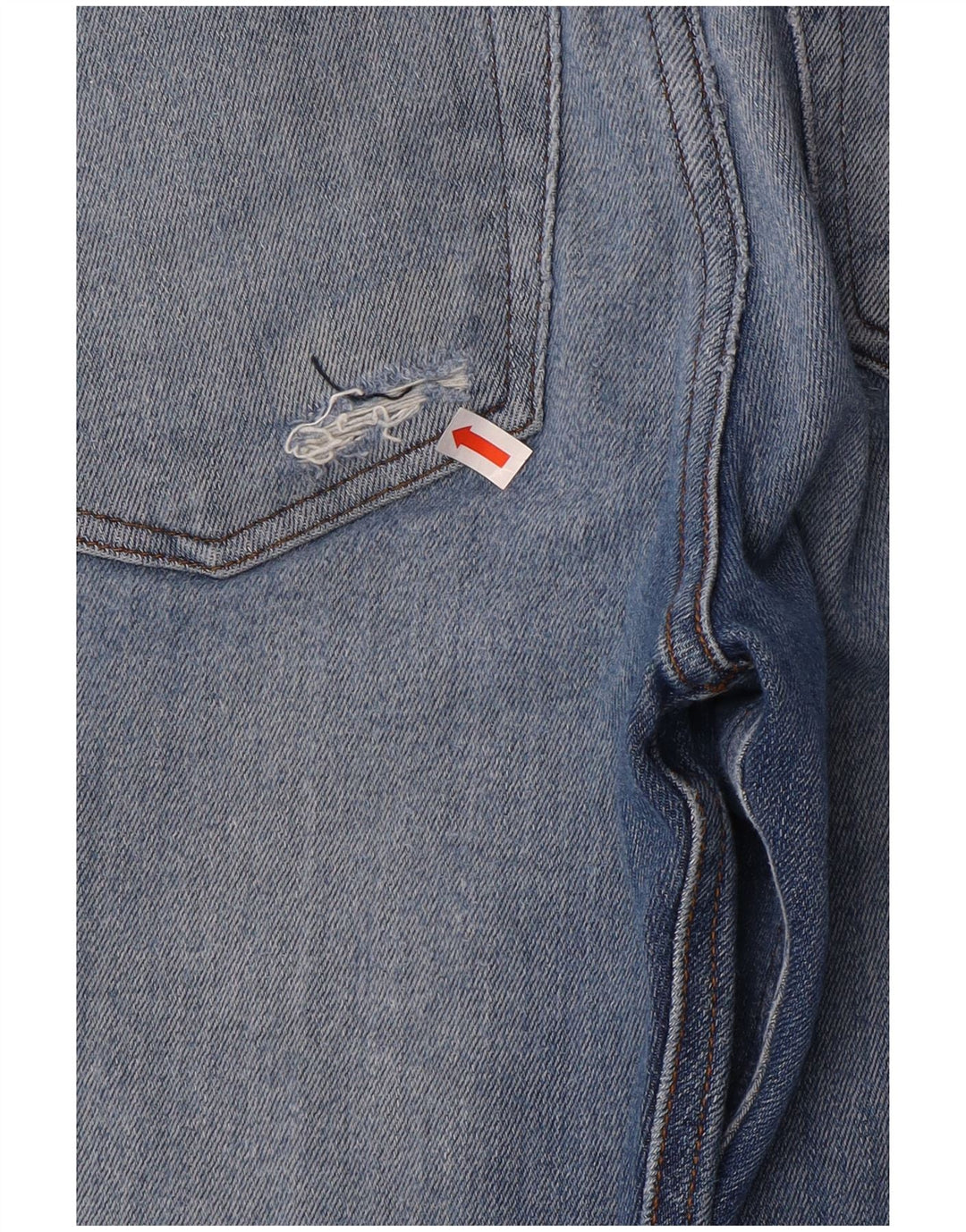 Diesel Mens Distressed Slim Jeans W32 L32 Blue Cotton